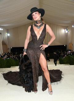 Jennifer Lopez sexy cleavage at the Met Gala at the Metropolitan Museum of Art in New York