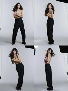 Emily Ratajkowski topless but covered for Net-A-Porter - July 2025