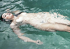 Daisy Lowe fully nude in a water