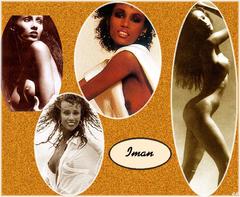 Iman nude collage