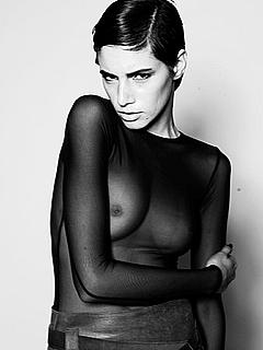 Aida Becheanu in transparent top