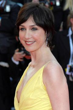Elsa Zylberstein nipple slip while posing in a yellow dress on the red carpet of the 61th annual Cannes Film Festival 2008