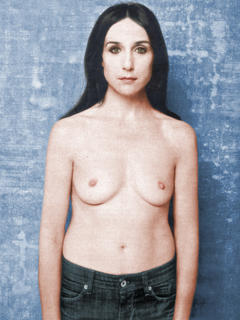 Elsa Zylberstein topless in jeans for Marie Claire - Octobee 2009