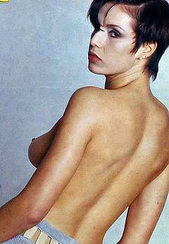 Annalisa Minetti posing topless