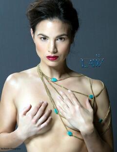 Katrina Law topless cover her tits for Most Magazine, USA - March 2015