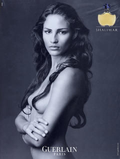 Fernanda Tavares topless black-&-white image