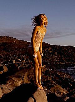 Shelby Keeton in see through lingerie