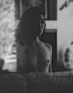 Nicole Branch topless black-&-white photo