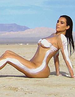 Kim Kardashian nude in Keeping Up with the Kardashians