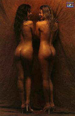 Giorgia Palmas and Elena Barolo nude asses for GQ