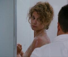 Nancy Travis topless at Internal Affairs