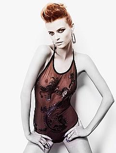 Lais Navarro in see through lingerie