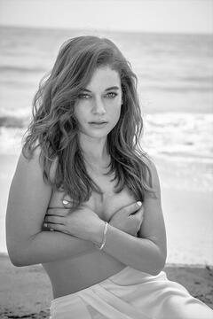 Jane Levy topless but covered for Story + Rain Magazine - April 2021