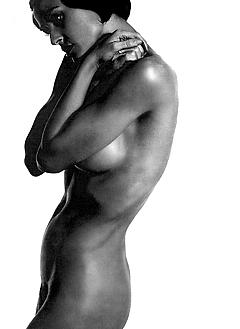 Demi Moore naked black-&-white photo