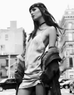 Victoria Justice sexy black-&-white image