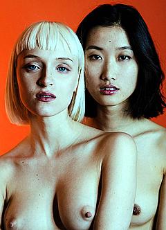 Uma Karina and Tina Jin topless for magazine