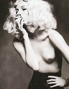 Mona Johannesson smoking topless