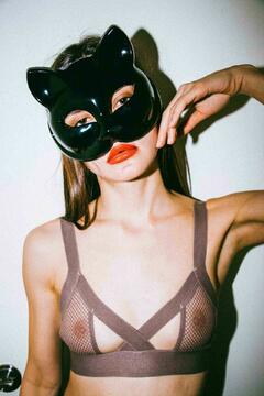 Ella Korobova in see through lingerie bra