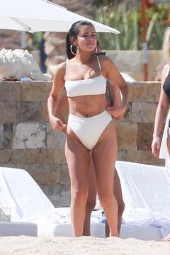 Selena Gomez in white bikini in Cabo San Lucas
