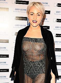 Jaime Winstone in see through outfit