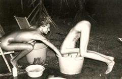 Lauren Hutton and Susan Forristal naked black-&-white photo