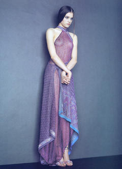 Lonneke Engel braless in see through dress