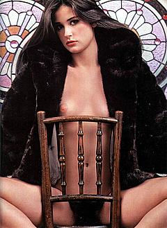 Young Demi Moore nude tits and hairy pussy