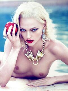 Sasha Pivovarova nude for Vogue, France - October 2011