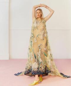 Lara Stone braless in see through dress in Vogue, Poland - March 2022