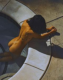 Nicole Branch naked in a pool