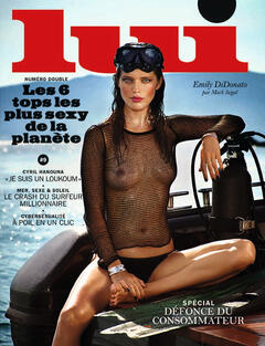 Emily Didonato see through to tits for LUI Magazine - July/August 2014