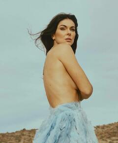 Serinda Swan topless but covered for LADYGUNN Magazine - May 2024