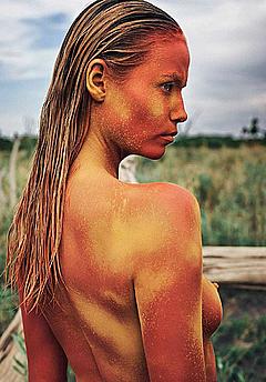 Natasha Poly topless in nature