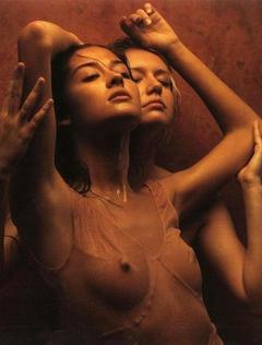 Giorgia Palmas in wet see through dress