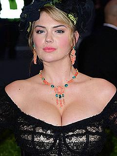 Kate Upton cleavage in black dress