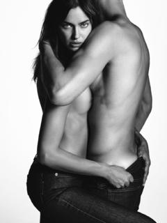 Irina Shayk topless for for Givenchy Jeans