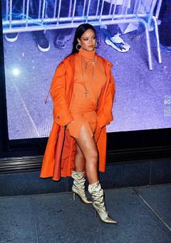 Singer Rihanna arriving for her Fenty launch