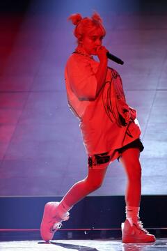 Billie Eilish performs at 2021 iHeartRadio Music Festival at T-Mobile Arena in Las Vegas
