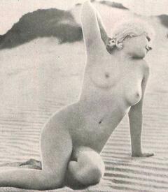 Jean Harlow nude in a desert