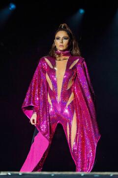 Cheryl Tweedy performing at Mighty Hoopla in London