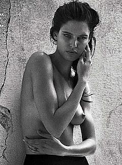 Bianca Balti posing topless for magazine