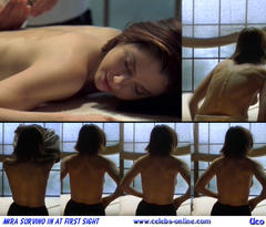 Mira Sorvino topless at At First Sight