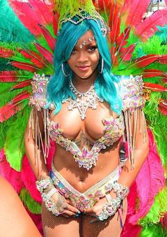 Rihanna sexy at carnival in Barbados