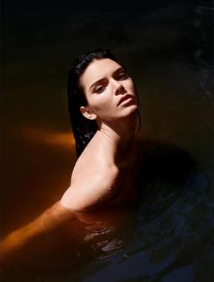 Kendall Jenner naked in a water