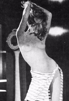Brigitte Bardot topless black-&-white image