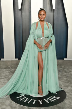 Chrissy Teigen sexy at 2020 Vanity Fair Oscar Party in Beverly Hills