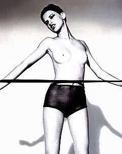 Adriana Lima posing topless