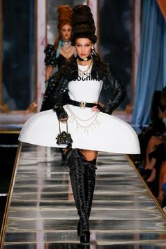 Bella Hadid runway at Moschino Fashion Show in Milan