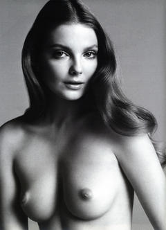 Eniko Mihalik nude breast black-&-white image