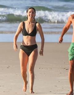 Rose Byrne out on Wategos Beach in Byron Bay